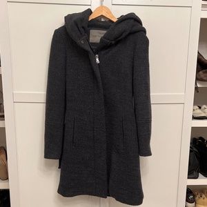 Zara Basic basic hooded coat with belt
